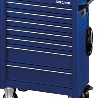 Werkstattwagen UNIVERSE mit E-Power Elektroverteiler mit 7 Schubfächern Blau