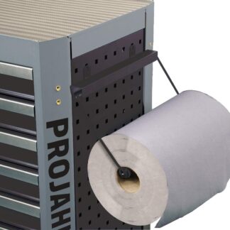 Zubehör Werkstattwagen mit Vierkantlochung Papierrollenhalter bis Rollenbreite 390 mm Schwarz