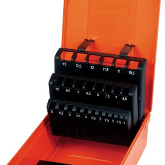 Kassette Kunststoff 25tlg. 1-13mm leer Farbe orange