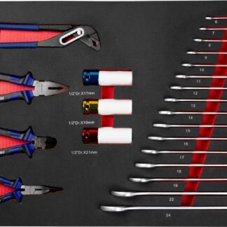 proficraft Zangen-/Gabelringschlüssel- und Schlagsteckschlüssel-Einsätze Einlage 23-teilig