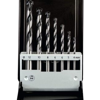 TCT Betonbohrer Set 7-tlg. 4-5-6-6-8-10-12 mm in Metallkassette