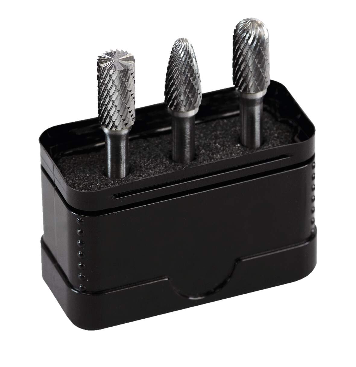 HM Frässtifte-Set, 3tlg. in Kunststoffpack Form B, C, F Kopfdurchmesser 9.6 mm