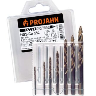 Set DIN338 HSS-Co 5% PROSTEP 7-tlg. Ø 2,5 – 3,3 – 4,2 – 5,0 – 6,8 – 8,5 – 10,2 mm