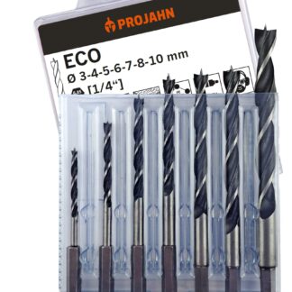 Holzspiralbohrer ECO set 7-tlg. mit 6,35 mm [1/4"] 6-kant Aufnahme