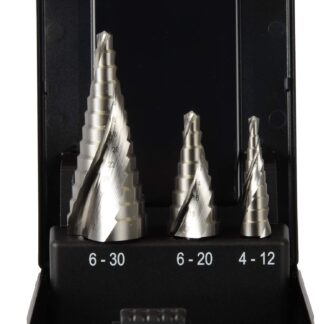 Stufenbohrer mit Spiralnut Set ECO HSS-Co 5% 3-tlg. Gr.1-3