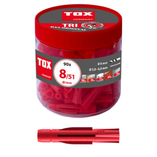 TOX Allzweckdübel Tri 8x51 mm in Runddose