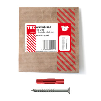 TOX Allzweckdübel Tri 5x31 mm mit Schraube (6 Stk.)
