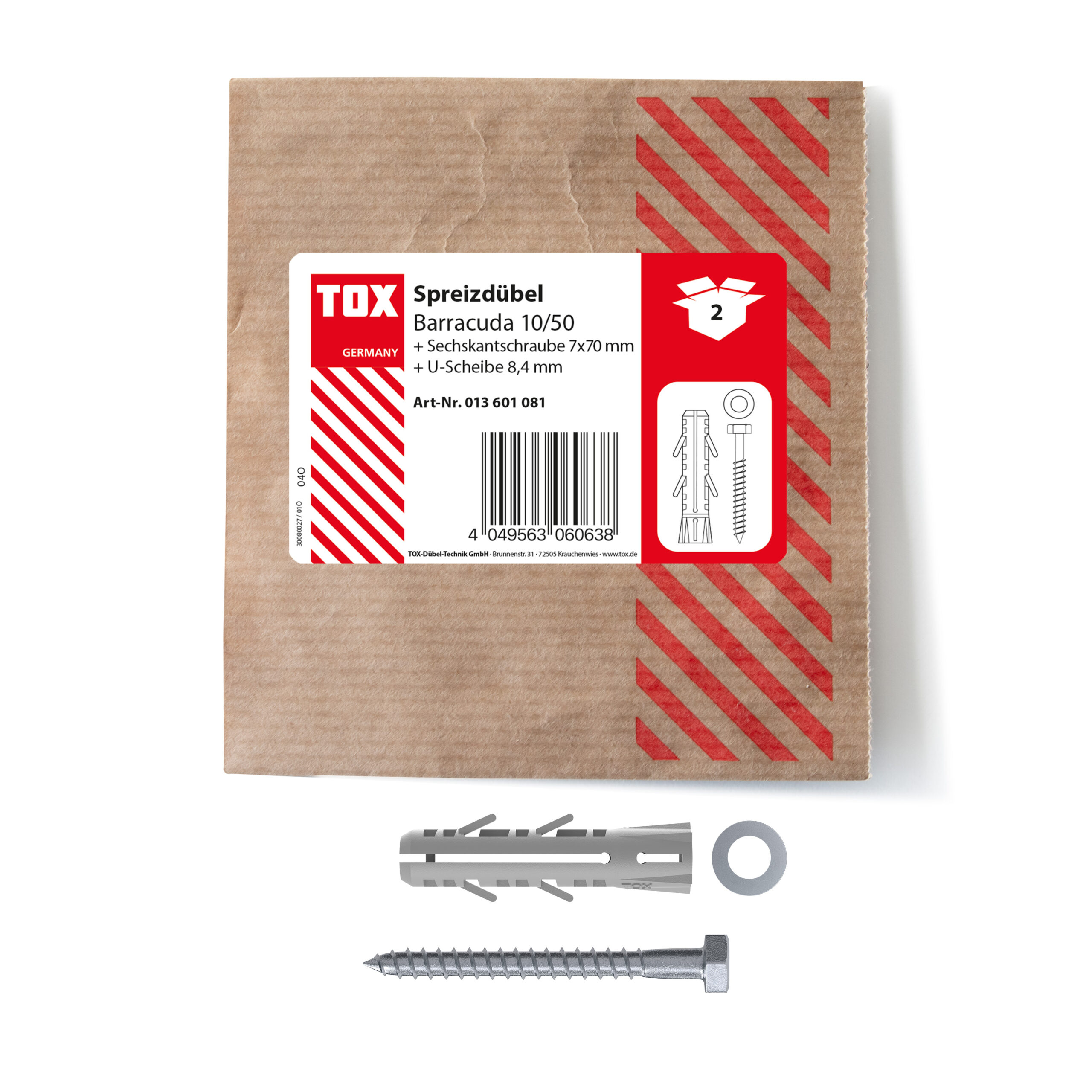 TOX Spreizdübel Barracuda 10x50 mm + Schraube