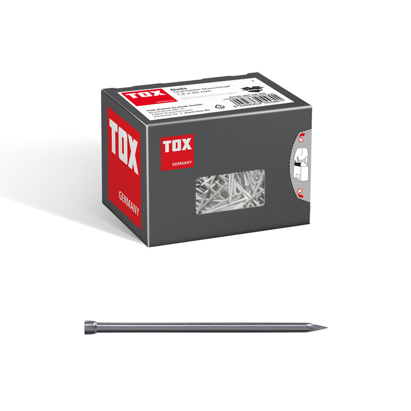 TOX Nails 1,2x20 mm (400g) Drahtstifte, blank mit Stauchkopf (DIN 1152)