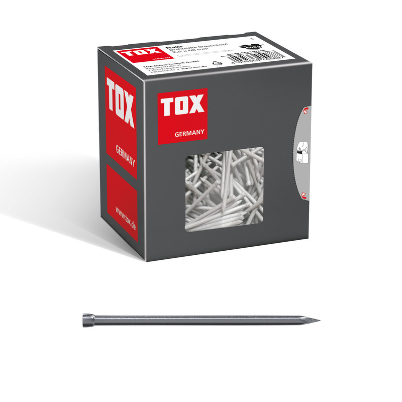 TOX Nails 2,5x60 mm (400g) Drahtstifte, blank mit Stauchkopf (DIN 1152)