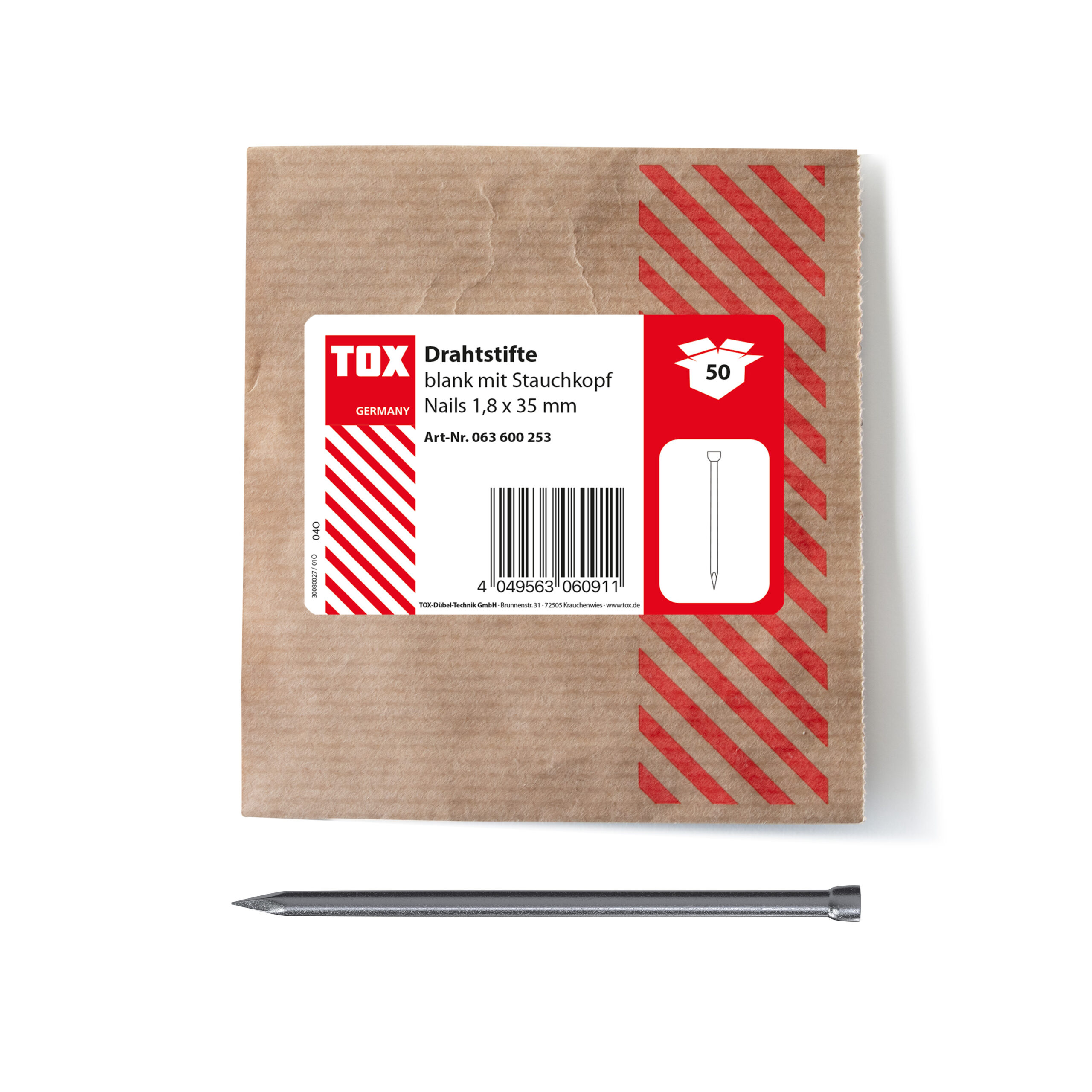 TOX Nails 1,8x35 (50 Stk.) Drahtstifte Stauchkopf