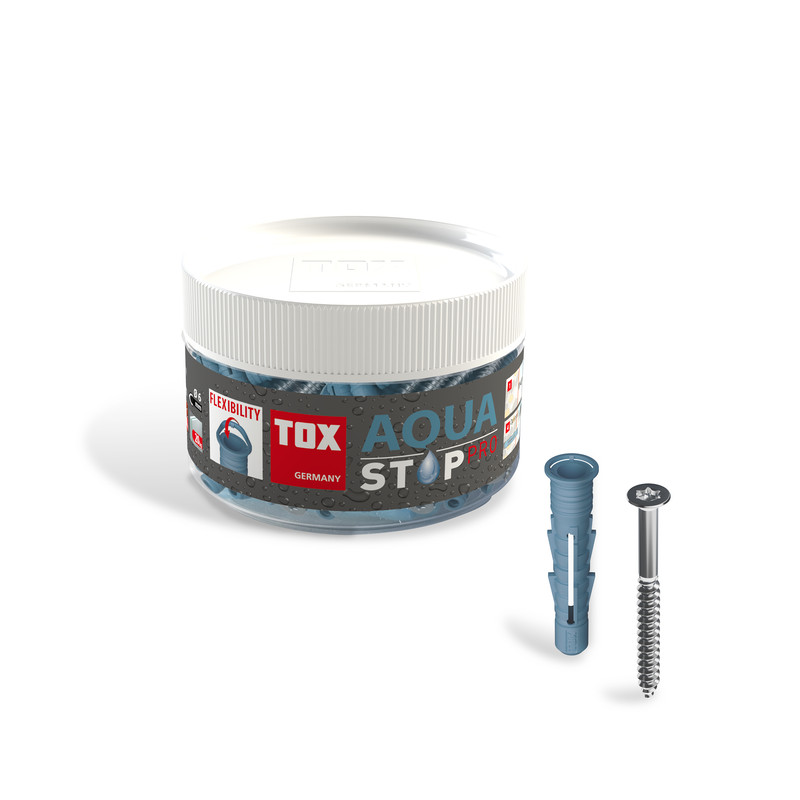 TOX Allzweckdübel Aqua Stop Pro 6x38 mm + Schraube in Runddose