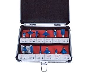 HOLZOBERFRASERSATZ  PROFI 8MM 12X ALU CASE