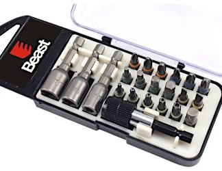 BITSATZ S2 STEEL, 18 BITS COLOUR + 3 NUTS + ADAPT.
