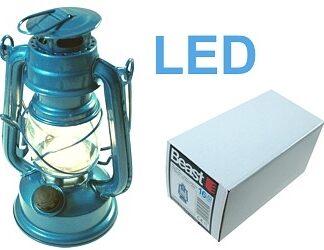 STURMLATERNE LED 190MM 16LED CARIBBEAN BLUE 4xAA