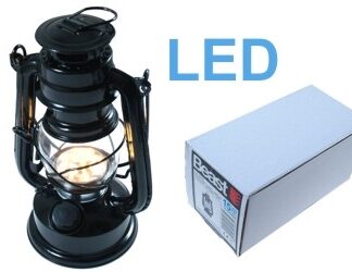 STURMLATERNE LED 190MM 15 LED BLACK ROSE 4xAA
