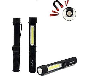 GARAGE COB LAMPE COB 2W + LED 1W 164MM MAGNET 3xAAA