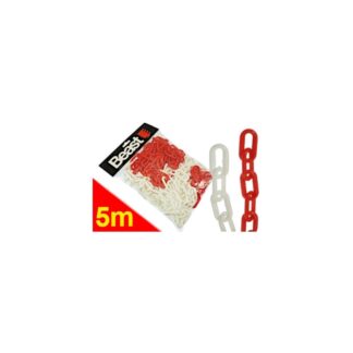 WARNUNG KETTE 5M PVC SIGNAL RED/WHITE