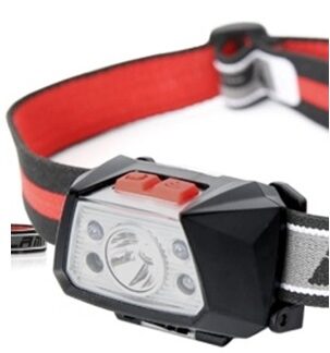 KOPFLAMPE LED 3W+ 2red LED SENSOR 900mAh lithium USB
