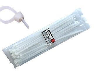 KABELBINDERSATZ 300x4.7MM WHITE NYLON 50X
