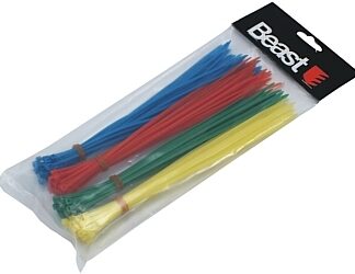 KABELBINDER-SORTIMENT 200x2.5MM MIX 4COLORS 120X
