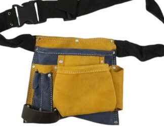 WERKZEUGGURTEL LEATHER 20x20CM 5 POCKETS FULL LEATHER DOUBLE COLOUR