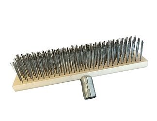 BODENBÜRSTE STAHL FÜR STUFEN BETONBODEN PFLASTER 30CM SOFT STEEL WIRE