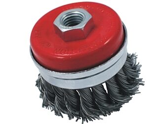 TOPFBUERSTE STAHL, GEZOPFTER DRAHT M14 COIL CUP 65MM RING