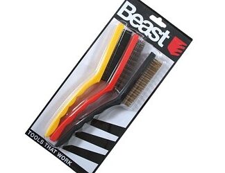 MINI-BURSTENSATZ 3X NYLON BRASS STEEL 85MM COLOR