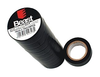 ISOLIERBANDERSATZ SCHWARTZ 19MMX10M 10ROLLS BLACK