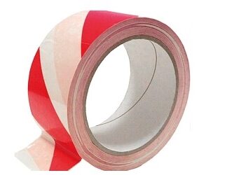 WARNBAND 75MM x 250M RED/WHITE
