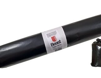 MUELLBEUTEL 10X 70x110CM 120L BLACK 60 MICRON  LDPE